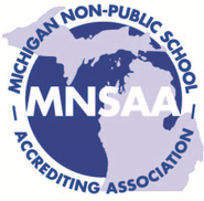 MNSAA logo, Michigan non-public school accrediting association